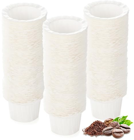 Disposable Paper Coffee Filters, Keurig K Cup Paper Filters for Keurig Single Brewer Reusable Cups, K-cup Coffee Pods, Fits All Brands Reusable K Cups (300)