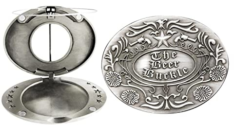Yajimsa Cintura di Birra - Portabicchieri Portatile da Cintura in Metallo Portabicchieri da Birra, portabicchieri con Fibbia per Cintura da Birra per Picnic, Feste, Barbecue, Campeggio