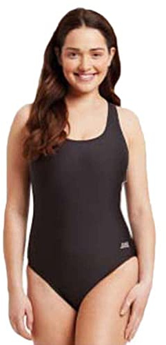 Zoggs Womens Coogee Sonicback Ecolast Swimwear, Black, 10 UK