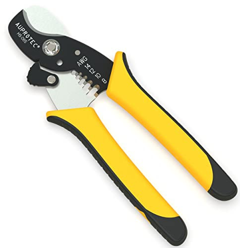 AUPROTEC Kabelschere bis 35 mm² mit integrierter Abisolierzange 2,5-10 mm² Kabelschneider Kabel Zange Schneidezange