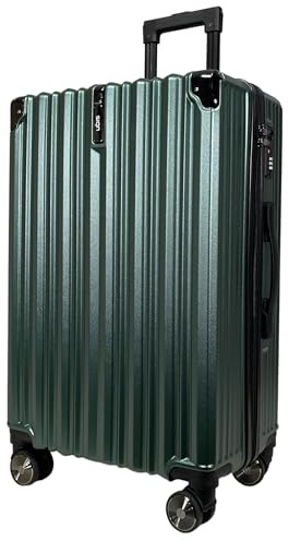SIGN Hartschalen Reisekoffer Trolley ABS Tasche Leicht 4 Doppelrollen (Handgepäck-Mittel-Groß-Set) Nummernschloss (Smaragdgrün, Handgepäck (55cm))