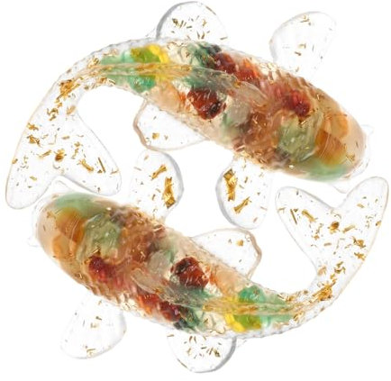 ifundom Elegantes Figuras de Peces de Cristal Esculturas de La Suerte para Acuario Estatuas de Animales en Miniatura Pulidas a Mano