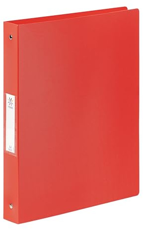 Viquel - Classeur Souple A4 Maxi Rouge FEEL’EASY – 4 Anneaux, Dos 4 cm, Grande Capacité – Porte-Documents A4 en Plastique Résistant avec Étiquette de Tranche - Rouge