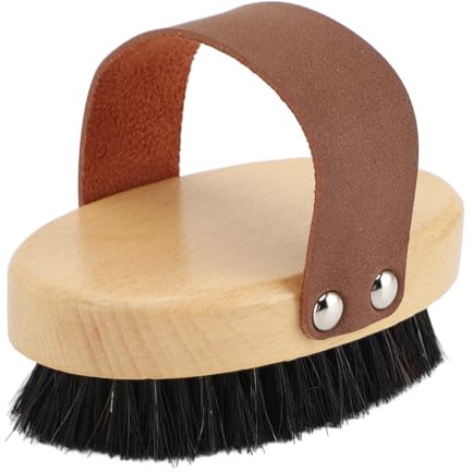 Cepillo exfoliante seco para el cuerpo, cepillo de cobre y madera de haya, exfoliación suave para brazos y piernas, experiencia sensorial vigorizante con rutina de baño