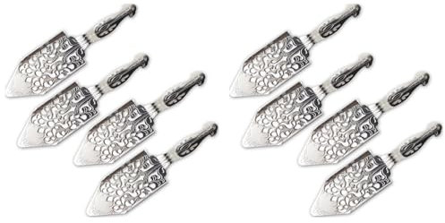 Fnfhsa 8PCS CuillèRes à Absinthe en Acier Inoxydable Vintage Absinthe Cocktail Bar Coupe en Verre Filtre à Boire Creusé CuillèRe à Absinthe