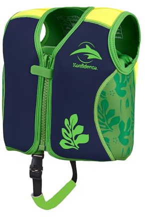 Konfidence Premium Swim Vest – For Baby, Toddler & Kids Up to 12 Years - UKCA/CE & Swim School Approved with Adjustable Buoyancy Ideal for Learning to Swim
