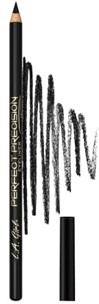 L.A. Girl PERFECT PRECISION EYELINER, Black GP701 - Long Lasting Smudge Proof Creamy Formula - Highly Pigmented Eye Liner Pencil - Smooth Application for All Skin Types - Available in 8 Shades