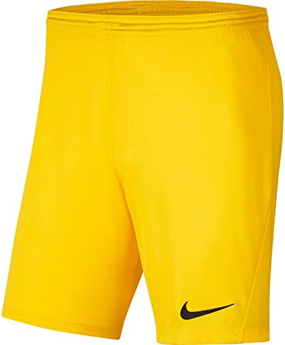 Nike BV6865-719 Y NK DF Park III Short NB K Shorts Unisex Tour Yellow/(Black) Tamaño XL