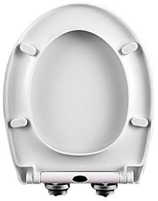 Toilettensitz cremeweiß Nicht vergilbend WC-Premium mit weichem Verschluss Kratzfestes weißes Toiletten-Toilettensitz-Abdeckplatten-Dropship, Weiß, China