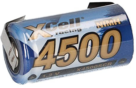 SUB-C Akku Zelle 4500mAh 1,2V NIMH Hochleistungszelle mit U Lötfahne