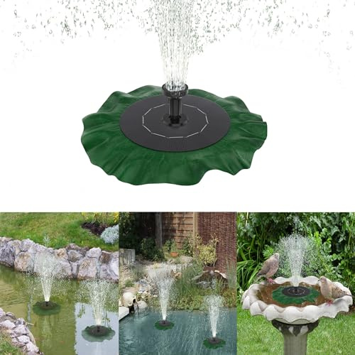YRHome 1,4 W solfontän, lotus, solpumpar, uppdatering, dammpump, trädgård, vattenpump, flytande solpanel, fontänpump för fågelbad, trädgård, fiskbehållare, pool, liten damm