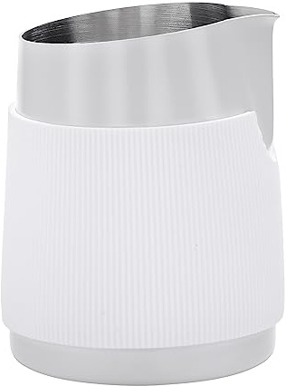 Normcore Brocca per latte senza manici con beccuccio affilato, brocca per caffè e latte, con rivestimento antiaderente, in acciaio inox 18/8, 600 ml