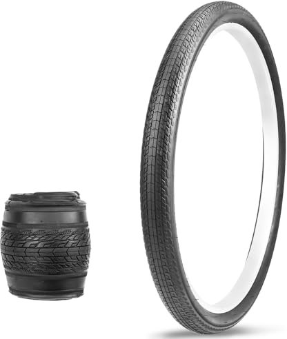 MEGHNA 1er Pack-Faltbar Slick MTB Reifen 26x1.75 Zoll Fahrradreifen Fahrradmantel für Mountainbike,E Bike, Kindfahrrad/Falträder/Hybrid Fahrrad