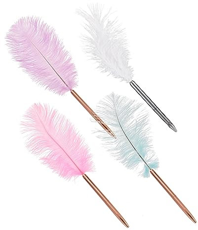 TOGEVAL 4stücke Kawaii Feder-kugelschreiber Dekorative Schreibgeräte Für Schülerinnen Und Studenten Für Schule Büro Und Zuhause Leicht Und Handlich Für