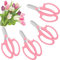 Floral Shears, Pink Gardening Tools 4-Pack, 170 * 95MM Garden Snips Pruning, Plant Cutter for Fresh Flowers and Garden Plants, Secateurs for Florist and Home Use