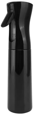 FiTspi Flacon pulvérisateur de 300 ml pour cheveux, brume fine continue, pour salon de coiffure, jardinage, plantes, nettoyage de la maison (noir)
