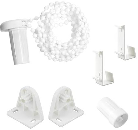 Boutihao 17 mm Roller Blind Holder Window, Roller Blind Holder, No Drilling, Curtain Holder Set for Blackout Roller Shutters, Clamp Support for Double Roller Blind, for Blackout Roller Blinds with