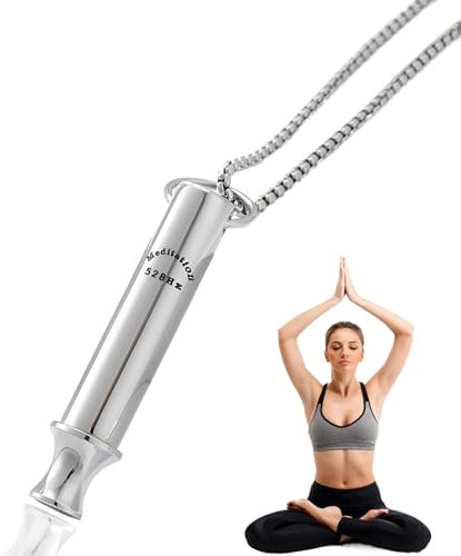 Rauchentwöhnung Hilfsmittel,Rauchentwöhnung,Anti Rauchen,Edelstahl Aufhören Rauchfrei Halskette,Rauchfrei Rauchen,Rauchfrei Halskette Kette,Für Stressabbauend Gegen Angst Atemhalskette (Silber)