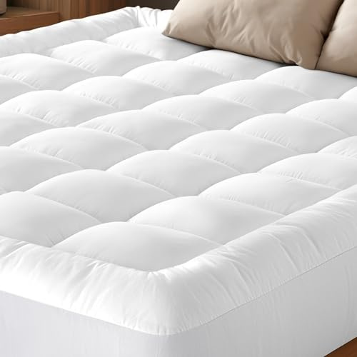 Topper para Colchón Cloud-Like Comfort - Microfibra ultrasuave y Transpirable - 80x190cm, Ajuste de Bolsillo Profundo