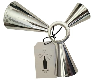 Jigger da cocktail in acciaio inox, unico a 3 lati, misura tripla, per spritz maker