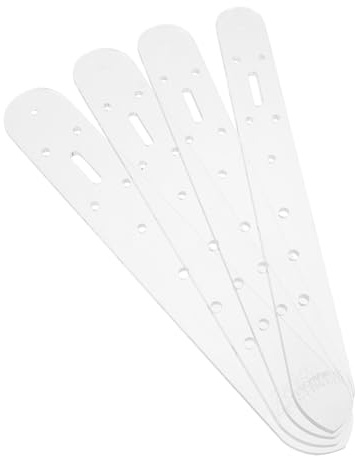 UTHCLO 4Pcs Belt Hole Punch Template Set 30Mm 35Mm 38Mm 40Mm Acrylic Belt Punching Positioning Ruler DIY Leather Craft Punching Guide for Handmade Projects