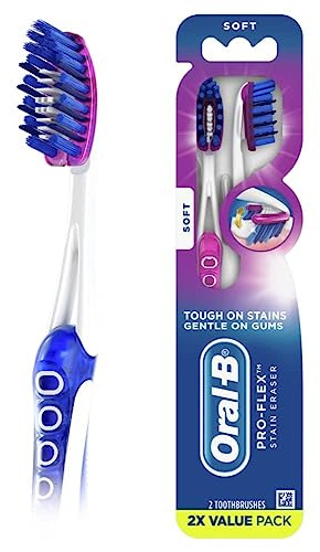 Oral B Oral-B 3D White Luxe Pro-Flex 38 Soft Manual Toothbrush Twin Pack 2 Count