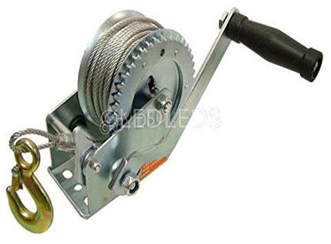 VERRICELLO ARGANO ARGANELLO PARANCO MANUALE CAVO ACCIAIO 8 MT 500KG BARCA 1000lb