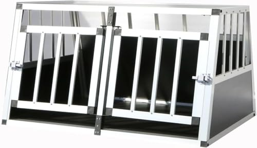 Chameleon Lightweight Aluminium Pet Car Travel Crate for Dog in Transport (Large Double Door)
