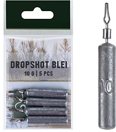 Zite Fishing Drop-Shot Blei – 5 Stück Stab-Bleie Grundbleie – Angelblei Finesse Angeln – 3,5-14g – Einfach Einclippen (10)