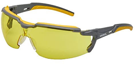 Gebol Schutzbrille Ultralight Gelb | sportliches Design, | Sweat Bar schützt vor Schweiß u. Staub | für Damen und Herren | Größe universal | schwarz, gelb | 1 Stück