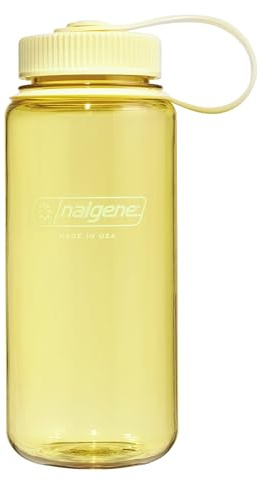 Nalgene Sustain Tritan BPA-Free Water Bottle Made with Material Derived from 50% Plastic Waste, 16 OZ, Wide Mouth, Butter