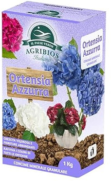 Ortensia Azzurra 1kg. Azzurrante per ortensie Il Paese Verde. Intensifica i colori di tutti i tipi di ortensie