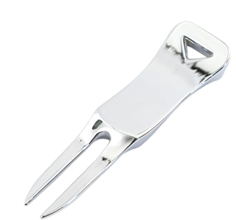 Golf Turf Fork – Marcador de objetivo de pelota de golf, para restaurar el césped, tenedor de golf, marcador de bola, marcador de posición, pelota de golf, aleación de aluminio, para restauración del