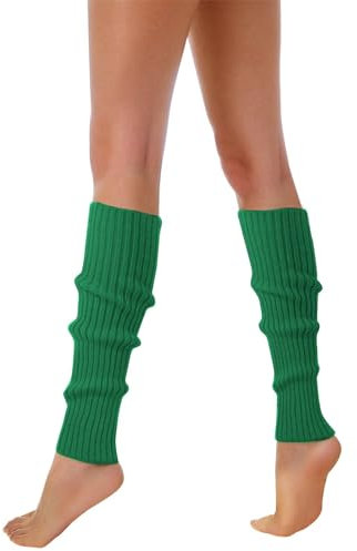 Generisch Stulpen Damen beinwärmer Frauen Mädchen Fashion Winter 80er Stulpen Beinstulpen Beinwärmer Kniestrümpfe Leg Warmers Strümpfe in Einheitsgröße (00 Grün, Eine Größe)