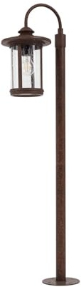 Lindby Luminaire extérieur Zayn à intensité variable (Antique, Classic) en Marron Aluminium (1 lampe,à E27) Borne lumineuse borne luminaire pour socle