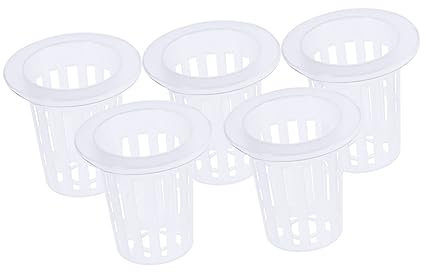 VICASKY 30 macetas de red para cultivo hidropónico, sin tierra, cestas de malla transparentes para verduras y orquídeas, eficiencia UV