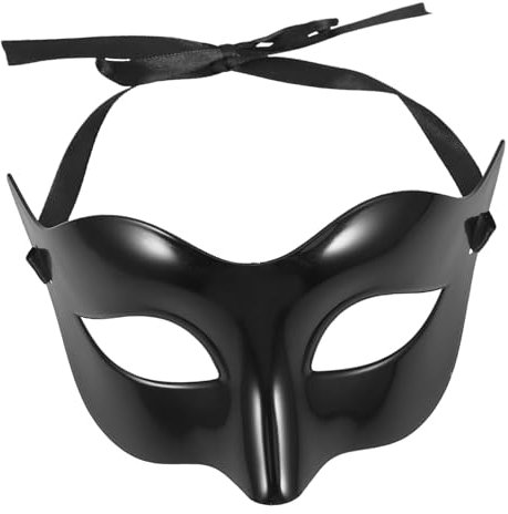 UKCOCO Demi Masque de Mascarade pour Hommes Masque Élégant pour Halloween à Thème Accessoire de Costume