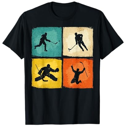 Estilo Retro Hockey Amante Jugar Hombres Mujeres Niños Hockey Camiseta