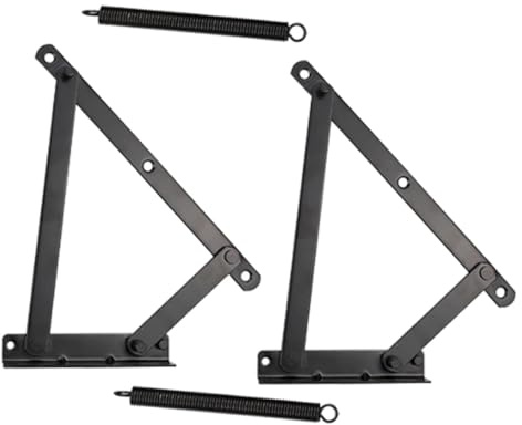 CTIRCHIU Spring Loaded Folding Bed Hinge and Lift-up Spring Hinge for Sofa Bed Storage Box with Locking Support for Furniture and Storage Solutions