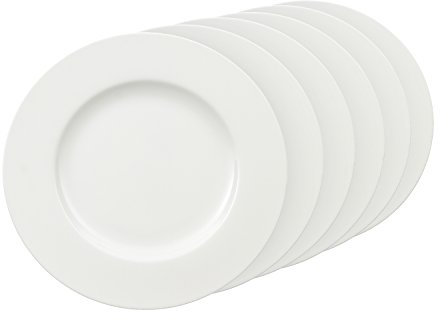 Villeroy & Boch 10-4412-2630 Royal Speiseteller, Porzellan, Weiß, 29.20 x 29.20 x 8.5 cm, 6 Einheiten