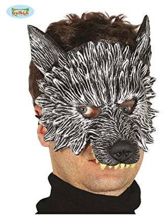 Fiestas Guirca Masque Loup demi-visage en latex