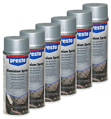 Presto 6X 307137 Aluminium Spray KORROSIONSSCHUTZ Schutz ABGASROHR AUSPUFF 400 m