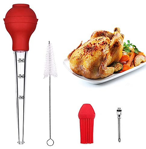 CENRONG Siringa Alimentare，Siringa per Alimenti Siringa da Cucina Carne siringa Siringhe per arrosti Siringa per Barbecue，per Marinatura iniezione