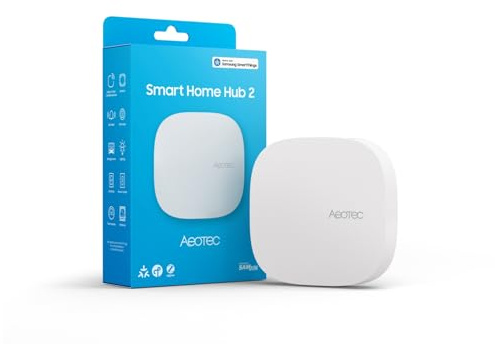 Aeotec Smart Home Hub 2 | Matter, Zigbee, Thread, Wi-Fi | Commande vocale avec Alexa et Google | Domotique | Compatible SmartThings | GP-AEOHUBV4EU