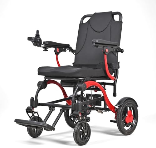 ByteTecpeak XP03 Lightweight Electric Wheelchair for Adult Removable 12Ah Lithium Battery,20km Range,400W Motor,Ultra-Portable 15.5KG Aluminum Foldable Powerchair for Daily Use and Travel