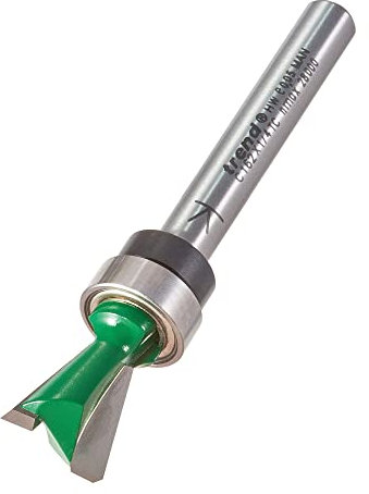 Trend CraftPro Dovetail Router Cutter Bit, 1/4 Inch Shank, 12.7mm Cut Diameter & 104 Degree Spur, Tungsten Carbide Tipped, C162X1/4TC