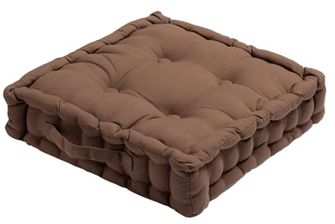 Home Sweet Home UK Adult Chunky Booster Cushion, Portable Breathable 100% Cotton Seat Pad for Car, Office, Home, Chair Cushion for Elderly Post-Operative, Wheelchair & More - 45cm x 45cm