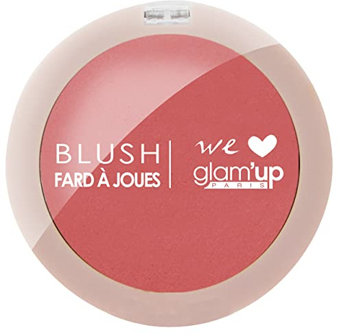 Glam'Up Paris - Blush Fard à Joues - Effet Bonne Mine et Naturel - Fini Satiné - Longue Tenue - N°2 - Bois de Rose