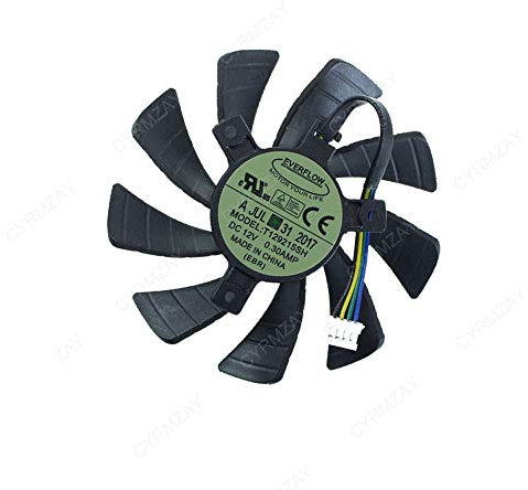 CYRMZAY T129215SH DC12V 4PIN Graphic Card Cooling Fan Compatible For Zotac GeForce GTX 1060 3GB itx min