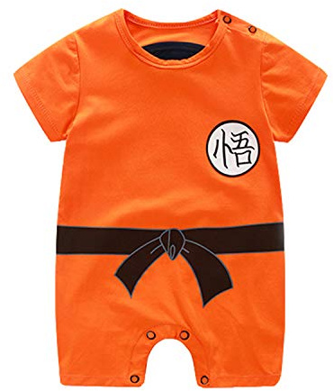 Sxkayxr tecknad nyfödd baby pojkar flickor sparkdräkt goku-inspirerad spädbarn outfit overall kläder
